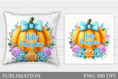 Pumpkin Pillow Design. Pumpkin Sublimation Product Image 1