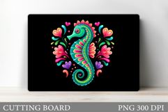 Seahorse Cutting Board. Sea Cutting Board Sublimation Product Image 1
