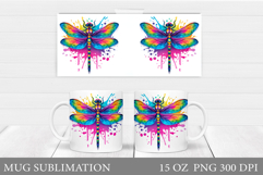 Dragonfly Mug Design. Dragonfly Sublimation Product Image 1