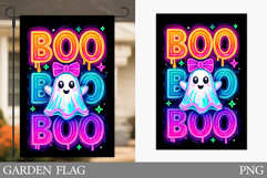 Boo Garden Flag Sublimation. Halloween Garden Flag Design Product Image 1
