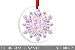 Snowflake Christmas Ornament. Christmas Ornament Sublimation Product Image 1