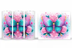 Butterfly Tumbler Sublimation. Butterfly Sublimation Product Image 2