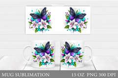 Butterfly Mug Design. Butterfly Mug Sublimation Product Image 1