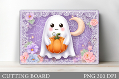 Cute Ghost Cutting Board. Halloween Cutting Board Design Product Image 1