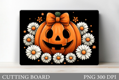 Halloween Cutting Board. Scary Pumpkin Cutting Board Product Image 1