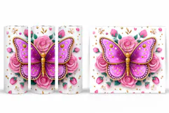 Butterfly Tumbler Sublimation. Butterfly Sublimation Product Image 2