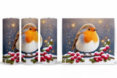 Christmas Bird Tumbler Design. Christmas Tumbler Sublimation Product Image 2