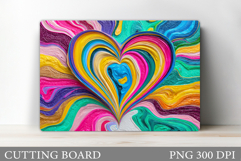 Heart Cutting Board Design. Heart Kitchen Cutting Board Product Image 1