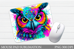 Owl Mouse Pad Design. Owl Sublimation Product Image 1