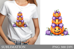 Halloween Pumpkin T-Shirt Design. Pumpkin Sublimation Product Image 1