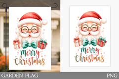 Santa Claus Garden Flag. Christmas Garden Flag Sublimation Product Image 1