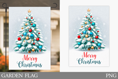 Christmas Tree Garden Flag. Christmas Garden Flag Design Product Image 1