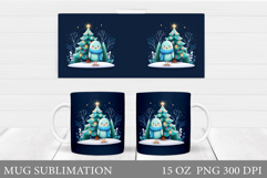 Christmas Bird Mug Design. Christmas Mug Sublimation Product Image 1