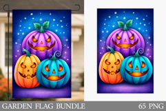 Pumpkin Garden Flag Sublimation. Halloween Garden Flag Product Image 1