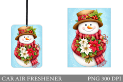 Snowman Car Air Freshener. Christmas Car Air Freshener Product Image 1