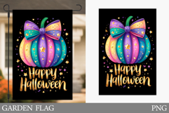 Halloween Garden Flag Design. Halloween Pumpkin Garden Flag Product Image 1