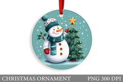 Cute Snowman Christmas Ornament. Christmas Ornament Design Product Image 1