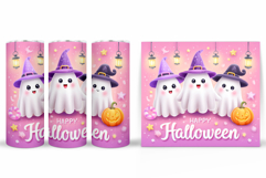 Cute Ghost Tumbler Sublimation. Halloween Tumbler Design Product Image 2