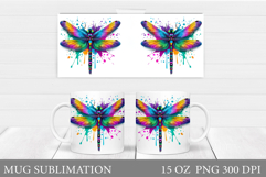 Dragonfly Mug Design. Dragonfly Sublimation Product Image 1