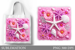 Starfish Tote Bag Sublimation. Starfish Sublimation Product Image 1
