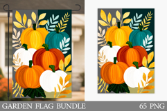 Pumpkin Garden Flag Design. Fall Garden Flag Sublimation Product Image 1