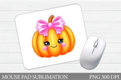 Cute Pumpkin Mouse Pad. Halloween Pumpkin Mouse Pad Design Product Image 1
