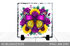 Butterfly Sublimation. Butterfly Slate Sublimation Product Image 1