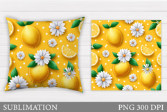 Lemons Pillow Design. Lemons Sublimation Product Image 1
