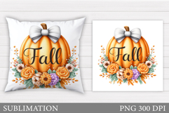 Pumpkin Pillow Design. Pumpkin Sublimation Product Image 1