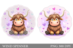 Valentines Cow Wind Spinner. Valentines Wind Spinner Design Product Image 1