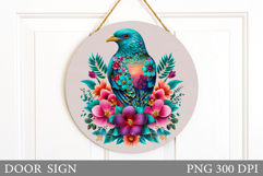 Bird Door Sign Design. Summer Door Sign Sublimation Product Image 1
