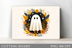 Cute Halloween Cutting Board. Cute Ghost Cutting Board Product Image 1