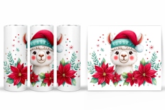 Christmas Lama Tumbler Design. Christmas Tumbler Sublimation Product Image 2