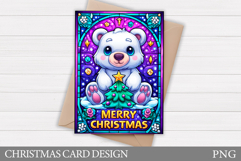 Christmas Bear Card Design. Christmas Card Printable Product Image 1
