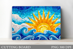 Sun Cutting Board Design. Sea Cutting Board Sublimation Product Image 1