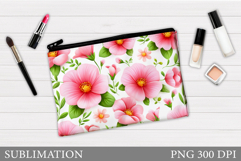 Flowers Makeup Bag Design. Floral Makeup Pouch Sublimation Product Image 1