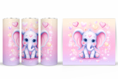 Valentines Elephant Tumbler. Valentines Tumbler Sublimation Product Image 2