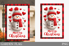 Cute Snowman Garden Flag. Christmas Garden Flag Design Product Image 1