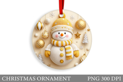 Snowman Christmas Ornament. Snowman Ornament Design Product Image 1