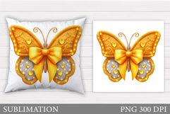 Butterfly Pillow Design. Butterfly Sublimation Product Image 1