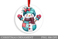 Snowman Christmas Ornament. Snowman Ornament Design Product Image 1