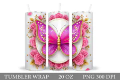 Butterfly Tumbler Sublimation. Butterfly Sublimation Product Image 1