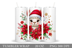 Christmas Lama Tumbler Design. Christmas Tumbler Sublimation Product Image 1