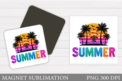 Summer Magnet Design. Palm Tree Magnet Sublimation Product Image 1