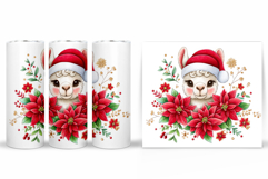 Christmas Lama Tumbler Design. Christmas Tumbler Sublimation Product Image 2