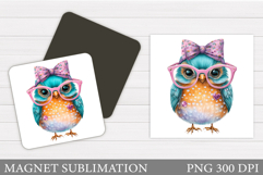 Cute Bird Magnet Design. Cute Bird Sublimation Product Image 1