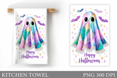Ghost Kitchen Towel Design. Halloween Pumpkin Towel Product Image 1