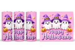 Cute Ghost Tumbler Sublimation. Halloween Tumbler Design Product Image 2