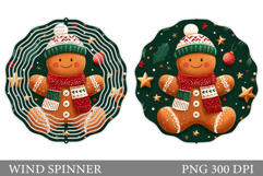 Cute Gingerbread Wind Spinner. Christmas Wind Spinner Design Product Image 1