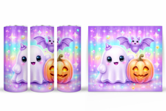Cute Halloween Tumbler. Cute Pumpkin Tumbler Sublimation Product Image 2